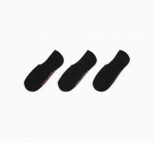 Converse 3-Pack Wordmark Cushion No-Show Socks Negras | 014-MVXFKS