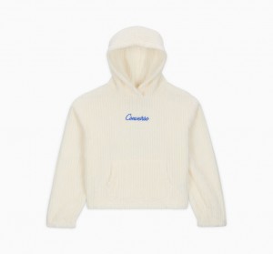 Converse Acanalado Sherpa Fleece Hoodie Egret | 064-ACJYVM