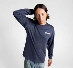 Converse All Star Invierno Chill Long-Sleeve T-Shirt Azules | 089-PJECBW