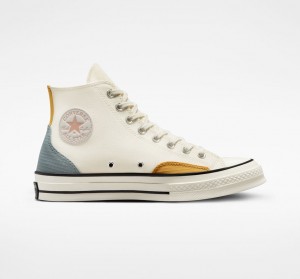 Converse Chuck 70 Color Block Gris Amarillo | 531-JWQESD