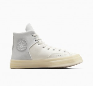 Converse Chuck 70 Marquis Cuero Blancas Gris | 735-JACZPX