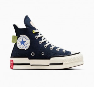 Converse Chuck 70 Plus Heel Loop Azul Marino Negras | 837-KPQXFL