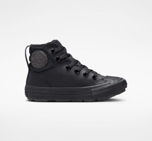 Converse Chuck Taylor All Star Berkshire Boot Cuero Negras Negras Gris | 153-CWDIKZ