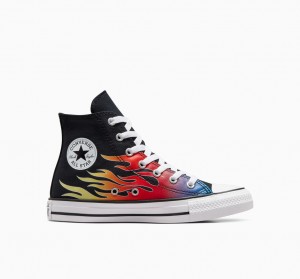 Converse Chuck Taylor All Star Cars Negras Negras Blancas | 654-FSATUK