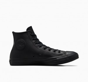 Converse Chuck Taylor All Star Cuero Negras | 027-ESLIAW