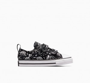 Converse Chuck Taylor All Star Easy-On Dinos Negras Blancas Blancas | 029-HOQVSG