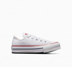 Converse Chuck Taylor All Star Lift Plataforma Blancas Azul Marino | 135-URYJBM