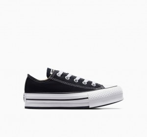 Converse Chuck Taylor All Star Lift Plataforma Negras Blancas Negras | 174-OELCWQ