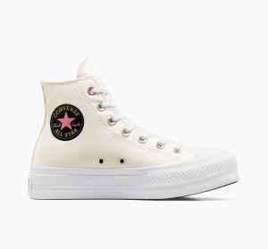 Converse Chuck Taylor All Star Lift Plataforma Alchemy Embroidery Negras Rosas | 457-MPKBUD