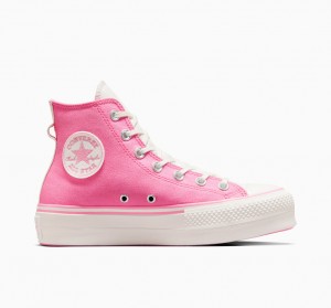 Converse Chuck Taylor All Star Lift Plataforma Retro Varsity Rosas Rosas | 326-PWJONT