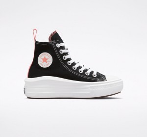 Converse Chuck Taylor All Star Move Plataforma Negras Rosas Blancas | 813-EUIFCY