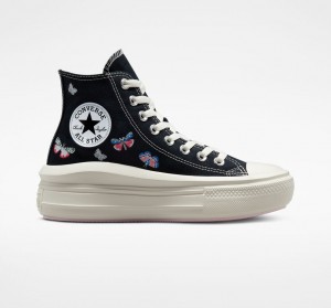 Converse Chuck Taylor All Star Move Plataforma Butterfly Wings Negras Rosas | 169-RKWUIS