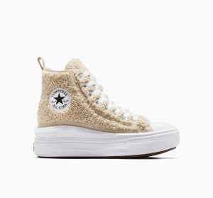 Converse Chuck Taylor All Star Move Plataforma Sherpa Blancas Negras | 425-IFNTQC