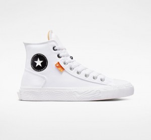 Converse Chuck Taylor Alt Star Lona Blancas Negras Blancas | 074-GDBRKY