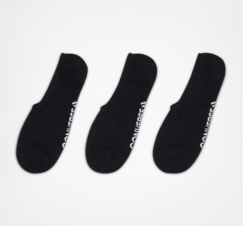 Converse 3-Pack Wordmark Ultra-Low Liner Socks Negras | 248-FRKUGM