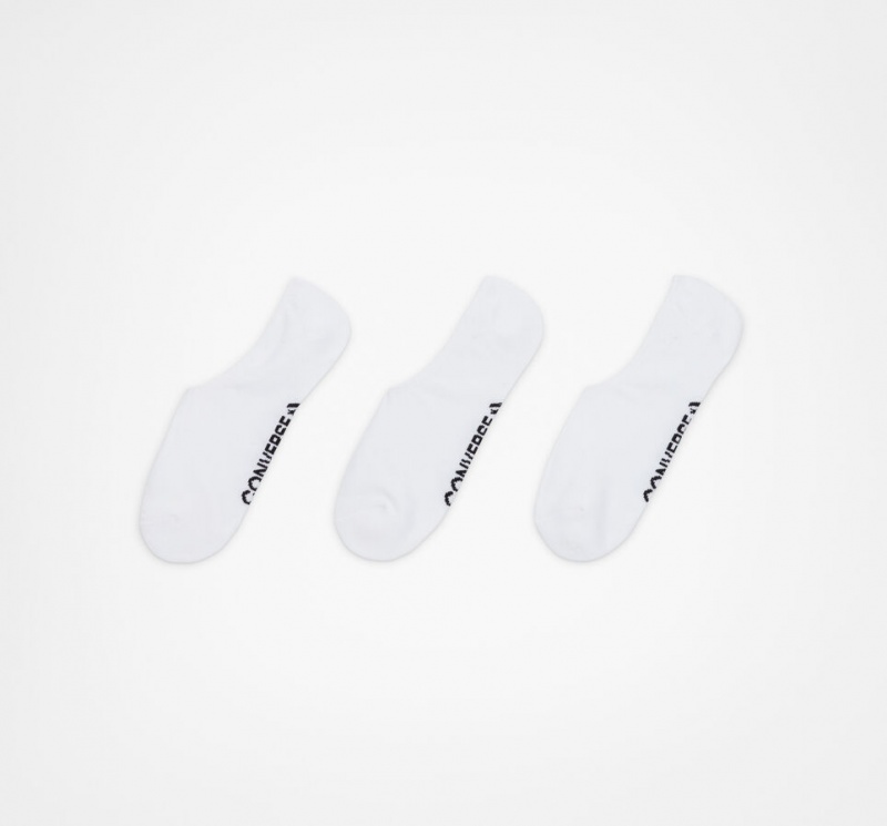 Converse 3-Pack Wordmark Ultra-Low Liner Socks Blancas | 103-QMEWIU