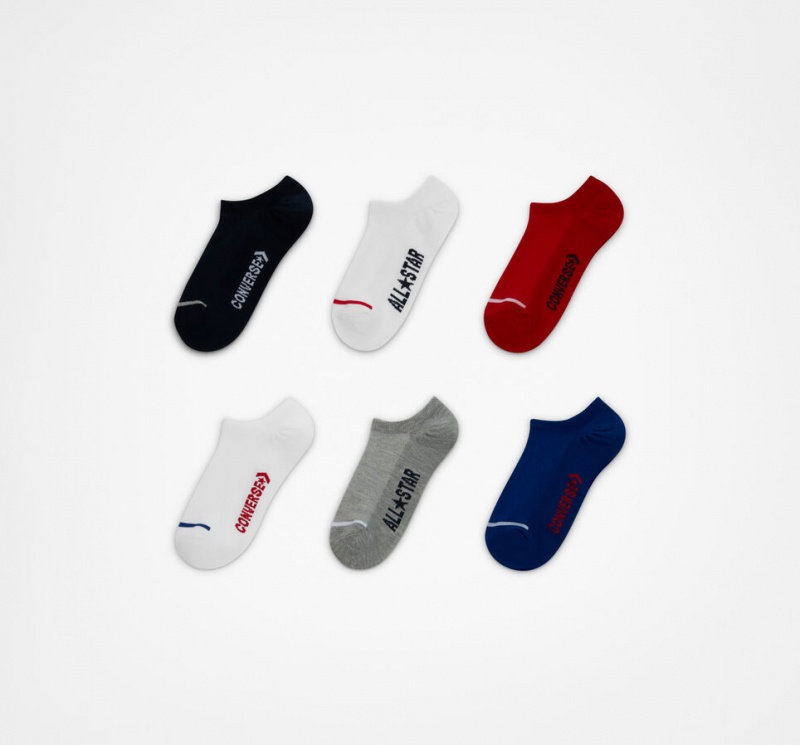 Converse 6-Pack Wordmark No-Show Socks Obsidian | 460-PNACTH