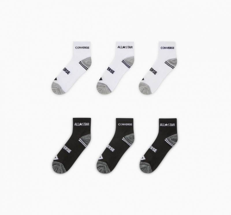 Converse All Star 6-Pack Ankle Socks Blancas Negras | 983-MSNJEP