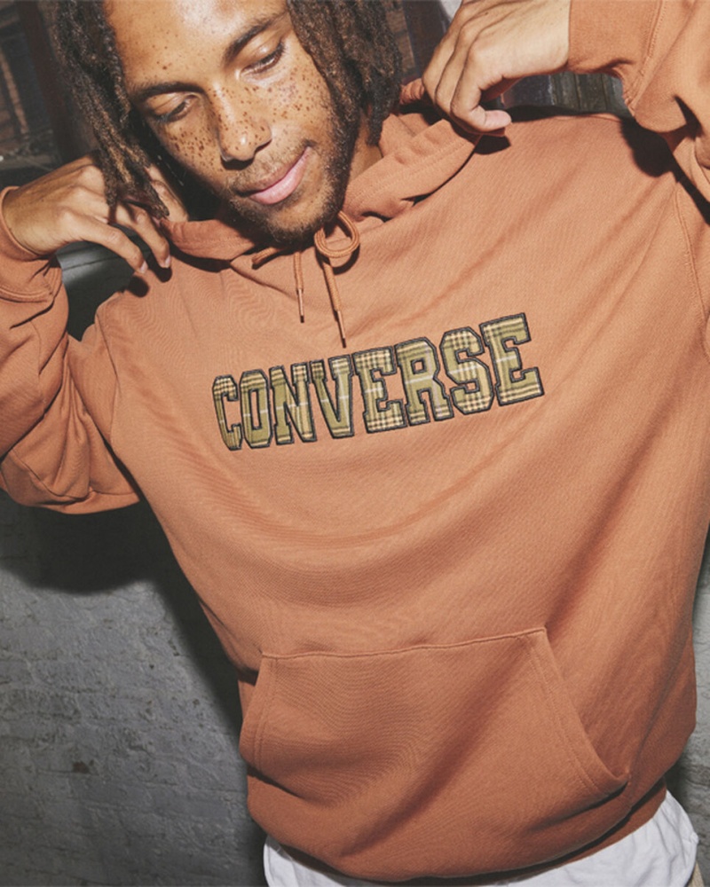 Converse All Star Logo Namesake Hoodie Tawny Owl | 237-DZXRAT