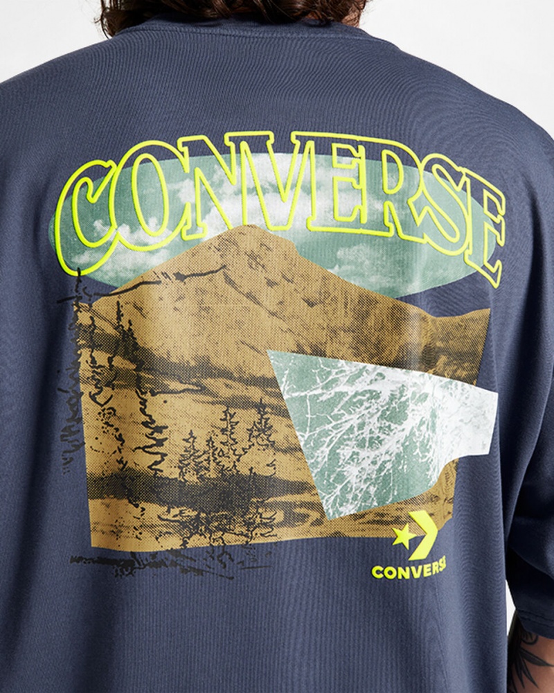 Converse All Star Mountain Remix T-Shirt Azules | 368-WTOPYS