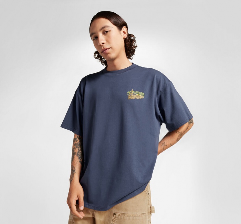 Converse All Star Mountain Remix T-Shirt Azules | 368-WTOPYS