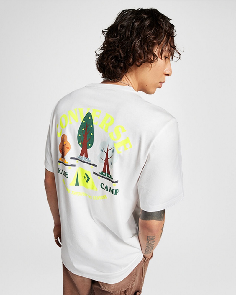 Converse All Star Tree T-shirt Blancas | 825-KNTLGC