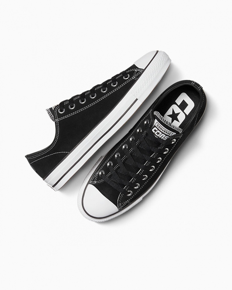 Converse CONS Chuck Taylor All Star Pro Gamuza Negras Negras Blancas | 813-SLCIFM