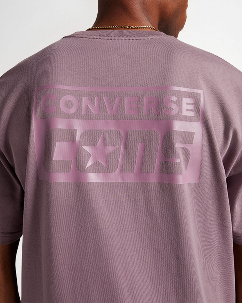 Converse CONS Estampadas T-Shirt Gris | 987-WBDOSQ