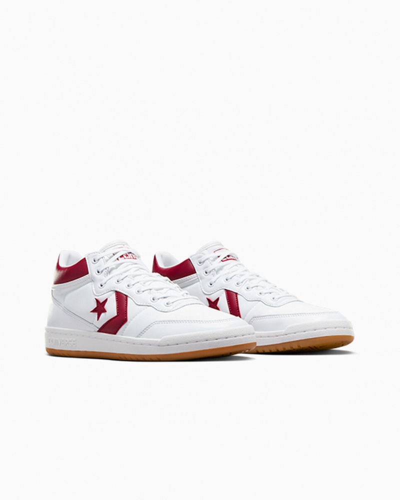 Converse CONS Fastbreak Pro Cuero Blancas Rojas Blancas | 810-YNJMPZ