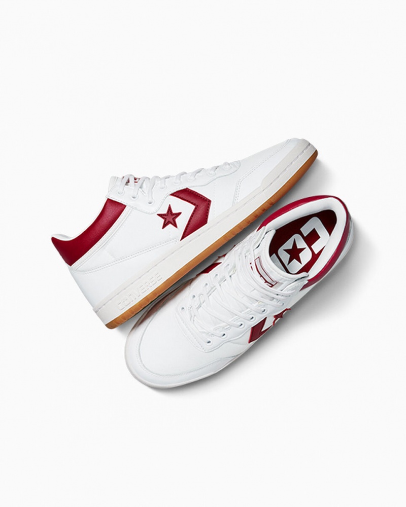 Converse CONS Fastbreak Pro Cuero Blancas Rojas Blancas | 810-YNJMPZ