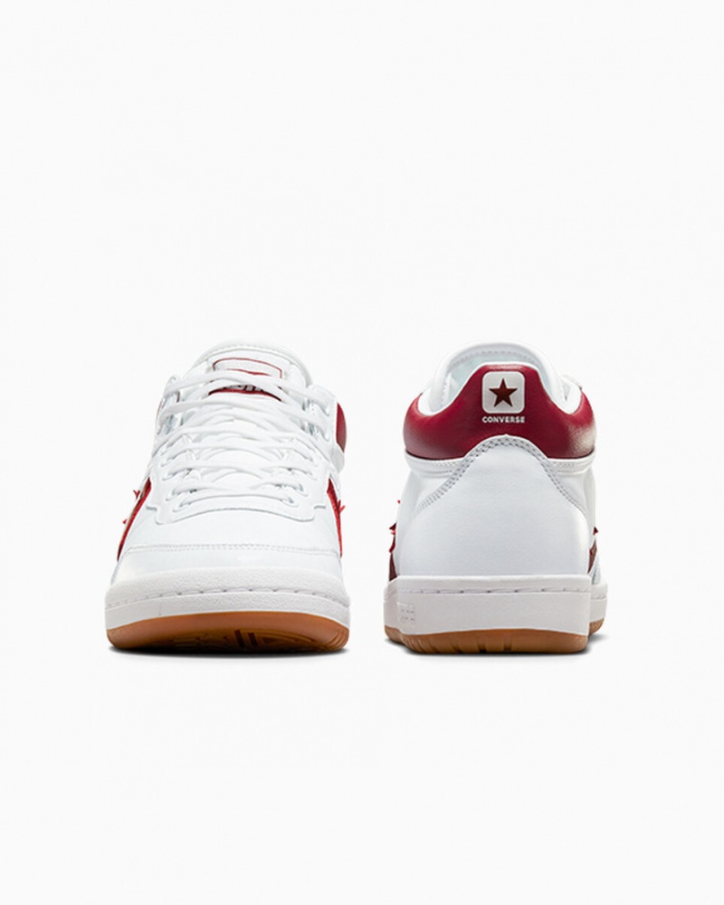 Converse CONS Fastbreak Pro Cuero Blancas Rojas Blancas | 750-AZPJXT