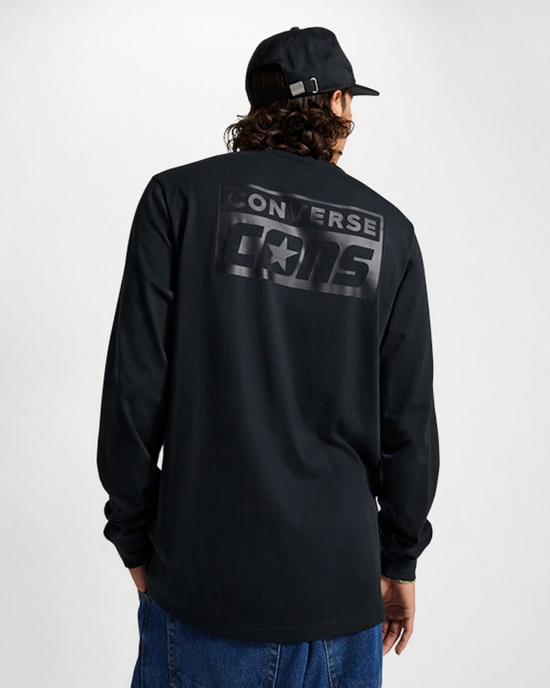 Converse CONS Long Sleeve T-Shirt Negras | 768-MDEPOF