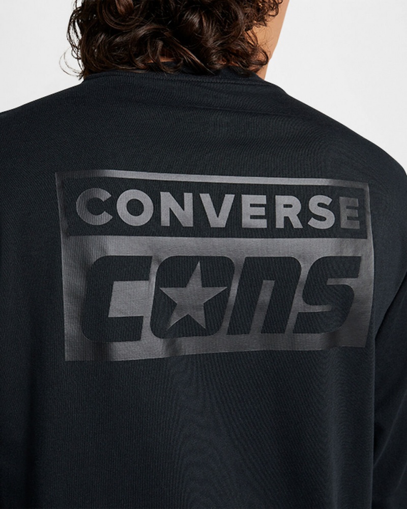 Converse CONS Long Sleeve T-Shirt Negras | 768-MDEPOF