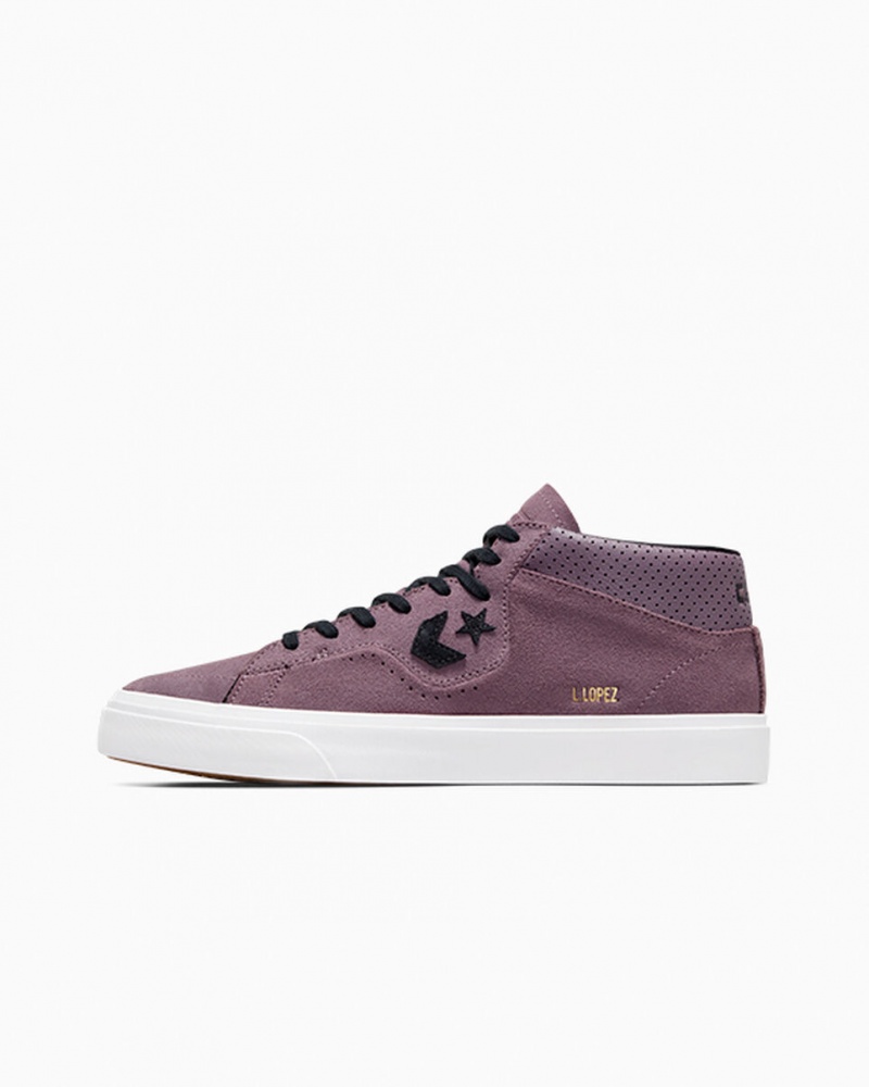 Converse CONS Louie Lopez Pro Gamuza Gris Blancas | 492-HGKJUF