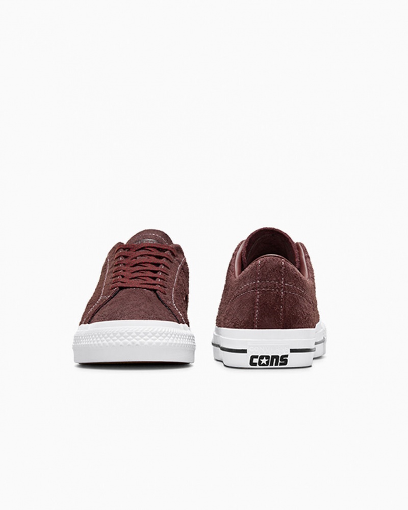 Converse CONS One Star Pro Marrones Blancas Rojas | 905-IABFTH