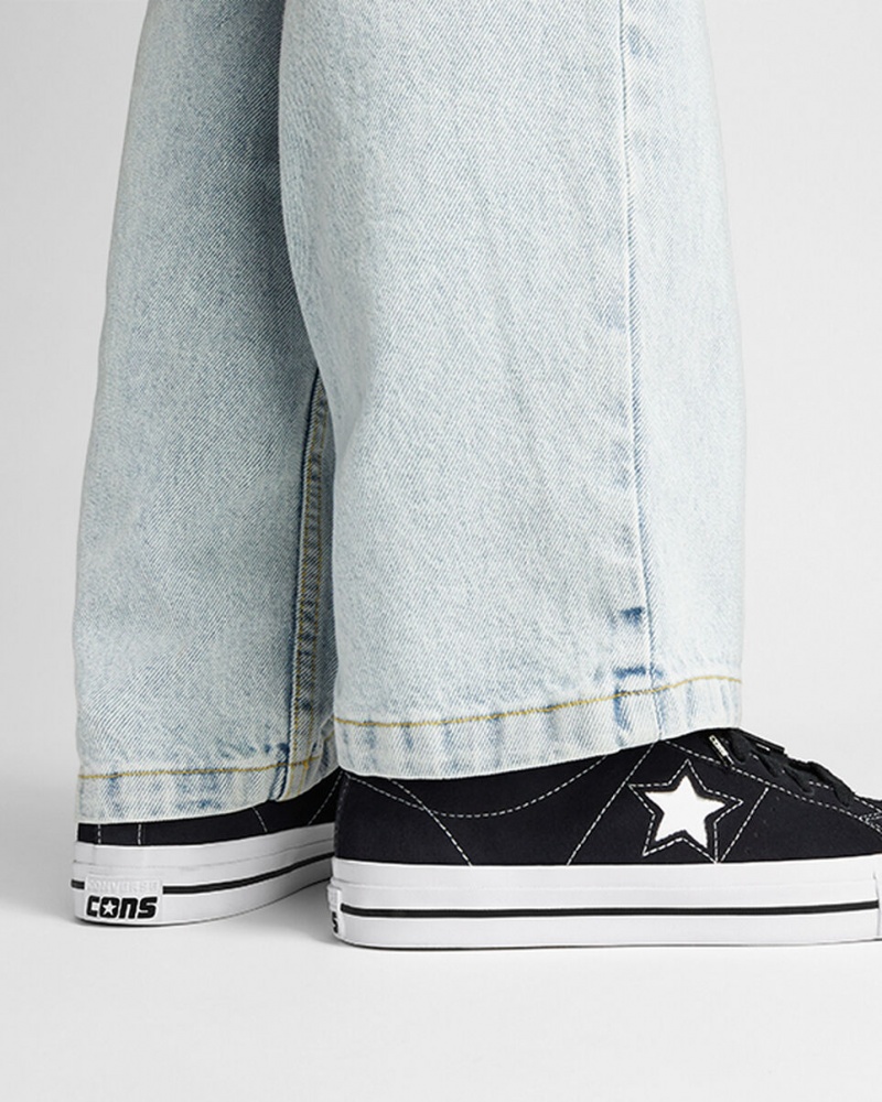 Converse CONS One Star Pro Negras Negras Blancas | 375-QWNFBY