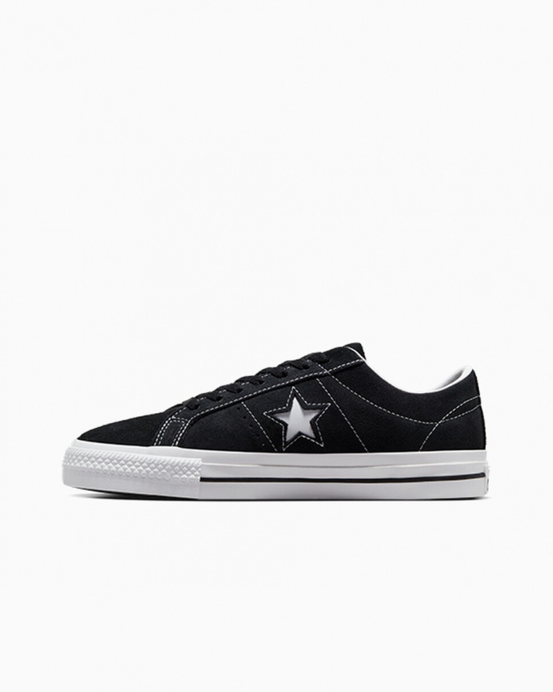 Converse CONS One Star Pro Negras Negras Blancas | 375-QWNFBY