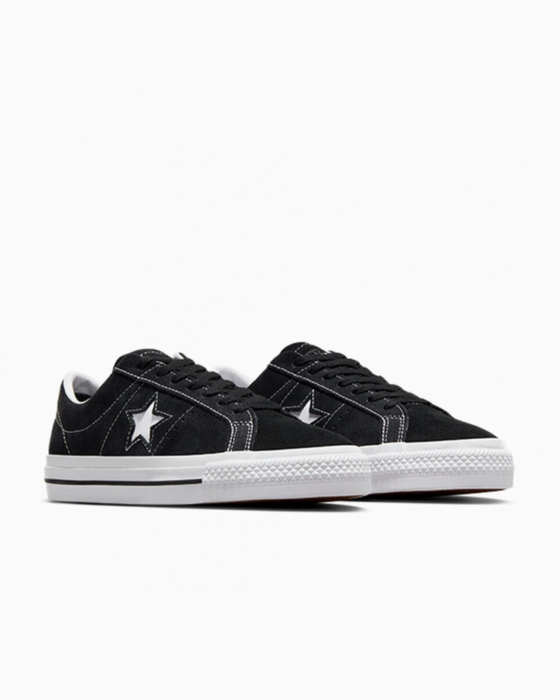 Converse CONS One Star Pro Negras Negras Blancas | 375-QWNFBY