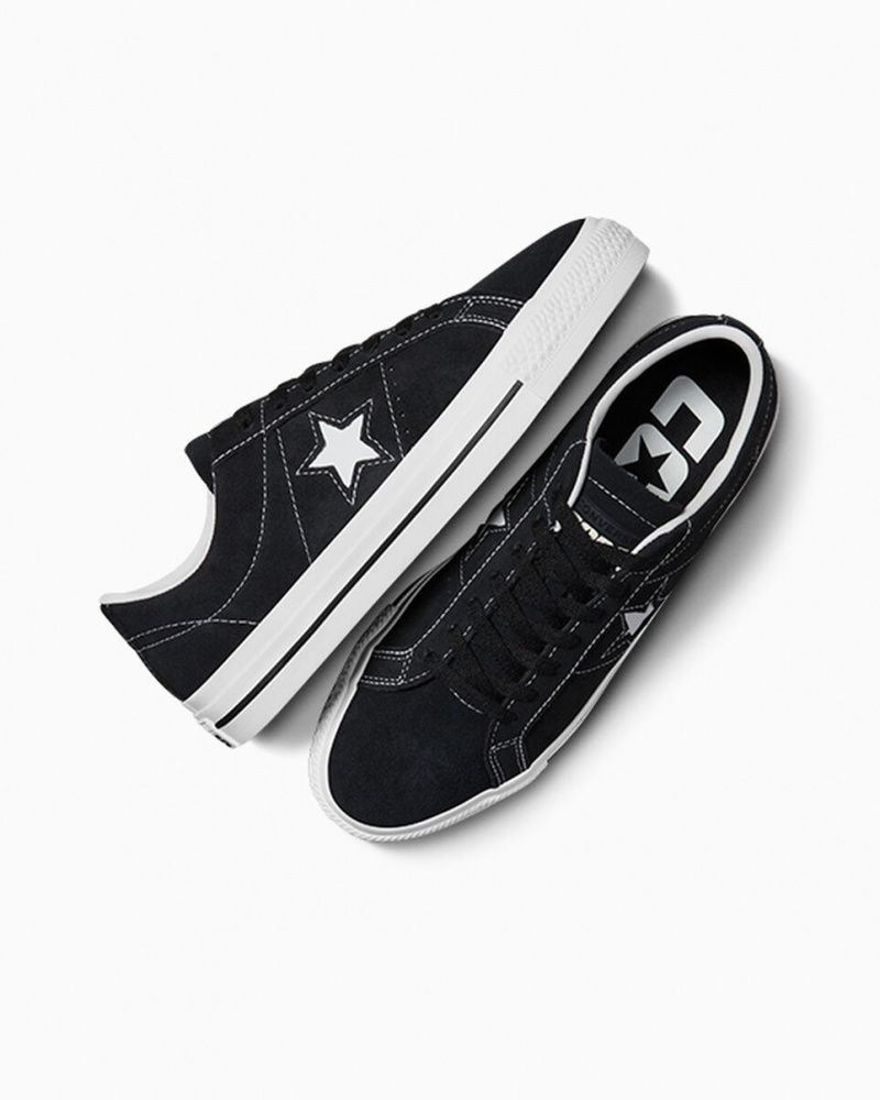 Converse CONS One Star Pro Negras Negras Blancas | 375-QWNFBY