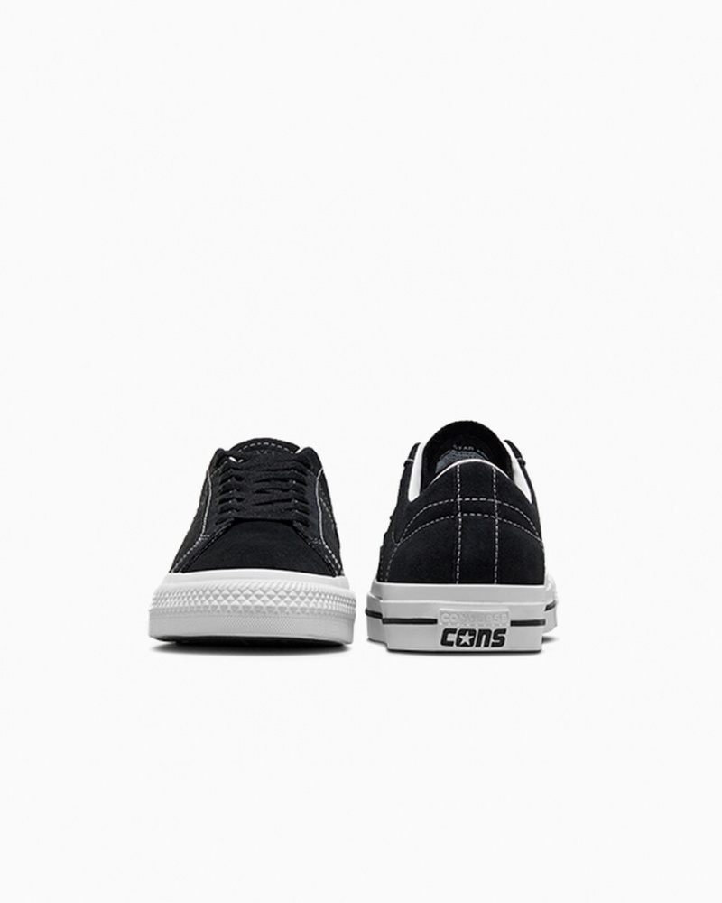 Converse CONS One Star Pro Negras Negras Blancas | 375-QWNFBY