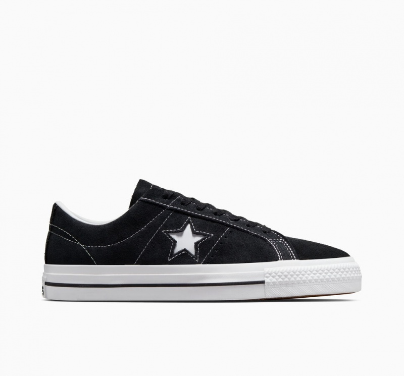 Converse CONS One Star Pro Negras Negras Blancas | 375-QWNFBY