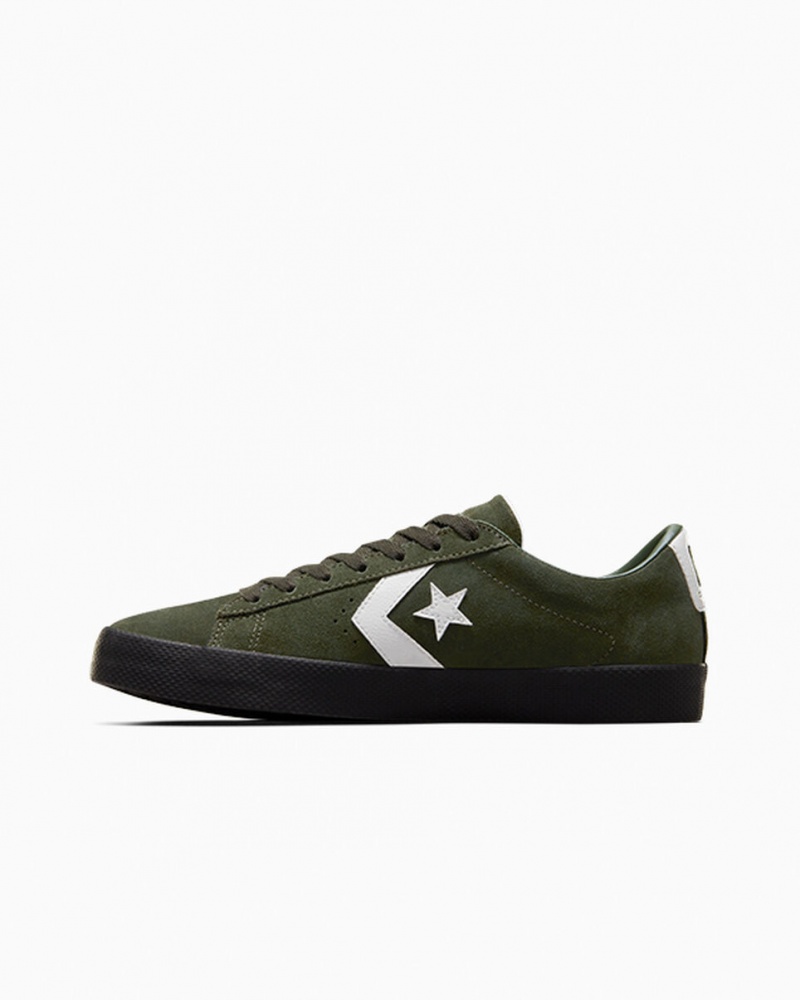 Converse CONS PL Vulc Pro Gamuza Verde Blancas Negras | 574-EMBJXD