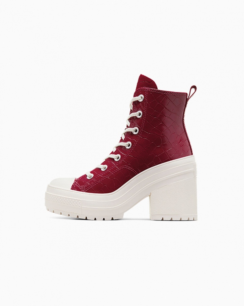 Converse Chuck 70 De Luxe Heel Embossed Cabernet / Cabernet / Egret | 604-SBJULP