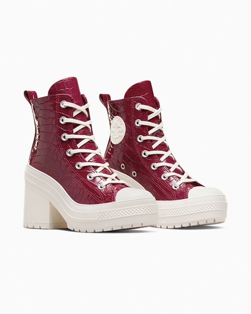 Converse Chuck 70 De Luxe Heel Embossed Cabernet / Cabernet / Egret | 604-SBJULP