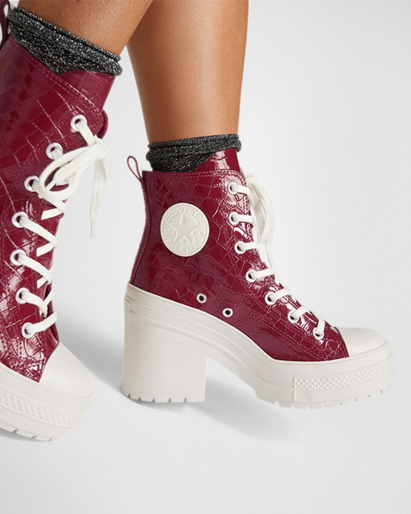 Converse Chuck 70 De Luxe Heel Embossed Cabernet / Cabernet / Egret | 604-SBJULP