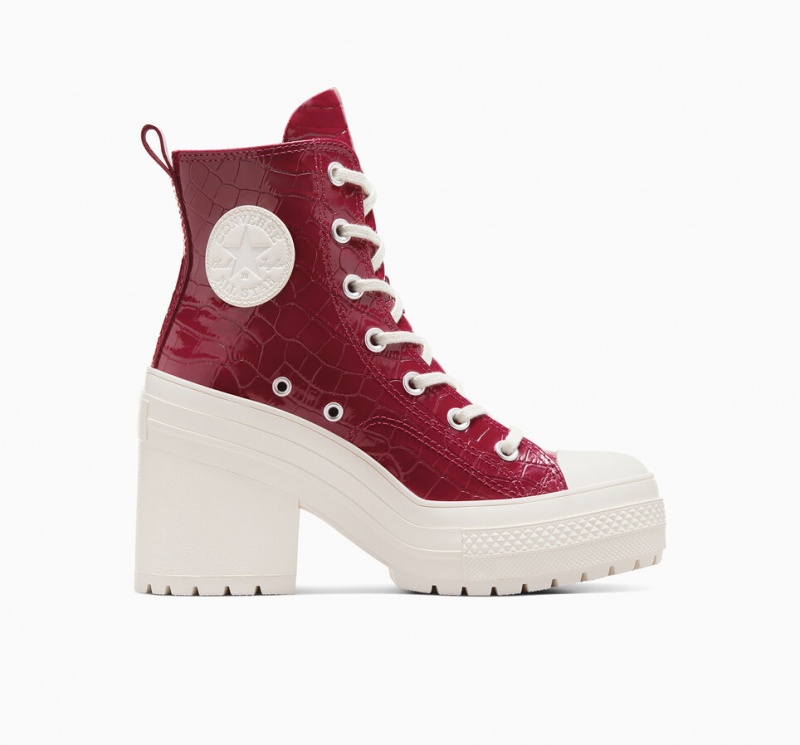 Converse Chuck 70 De Luxe Heel Embossed Cabernet / Cabernet / Egret | 341-NBJMQK