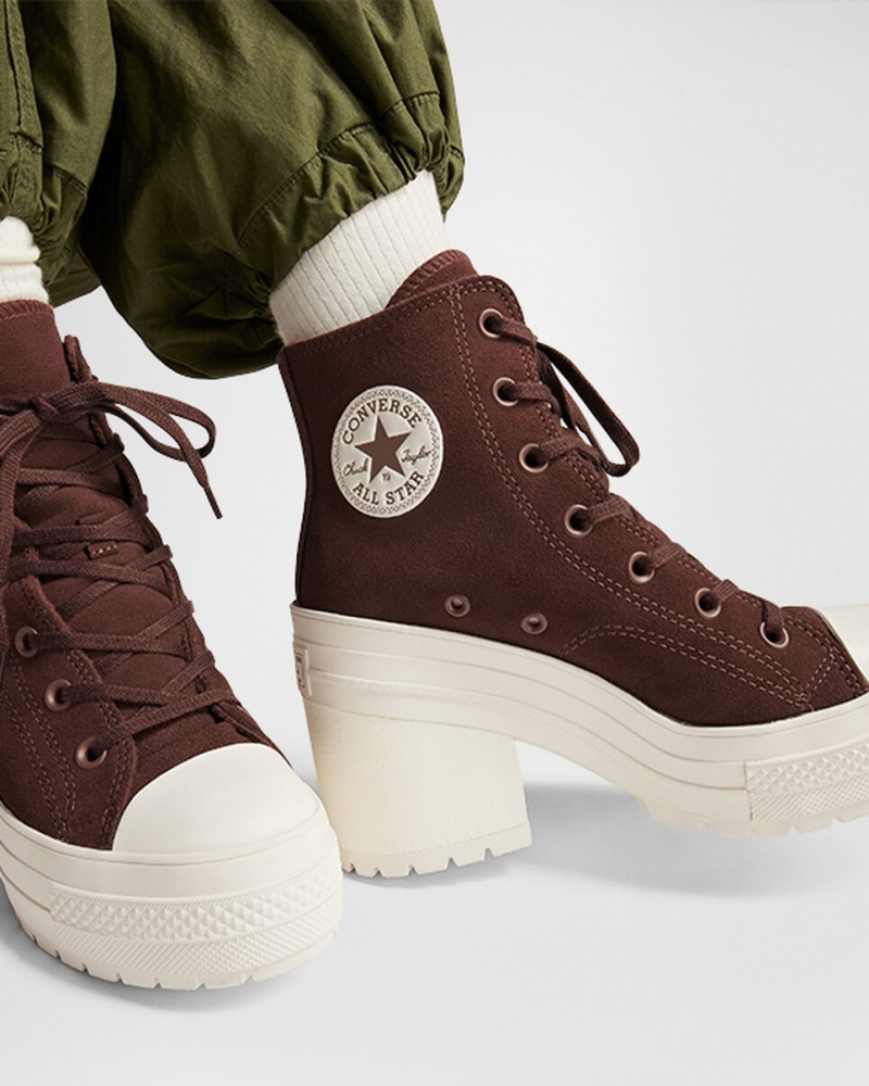 Converse Chuck 70 De Luxe Heel Gamuza Marrones | 482-HGSZIU