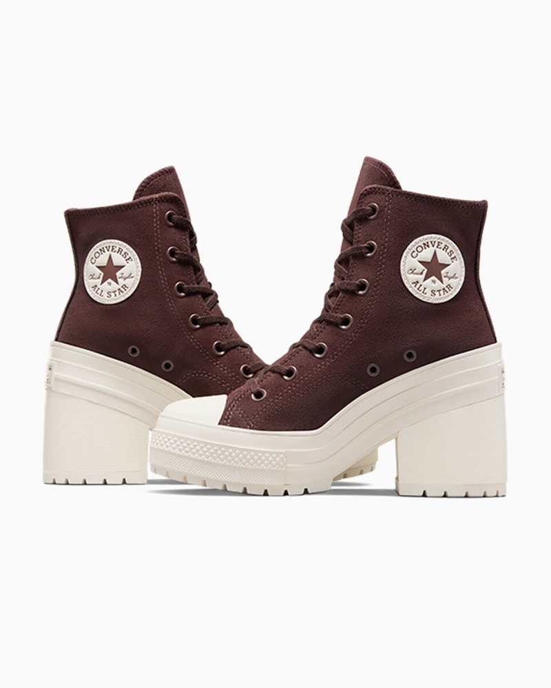 Converse Chuck 70 De Luxe Heel Gamuza Marrones | 482-HGSZIU