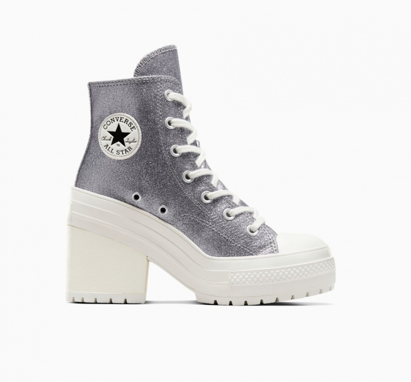 Comprar Altas Converse Con Descuentos Chuck 70 De Luxe Heel Glitter Mujer Negras