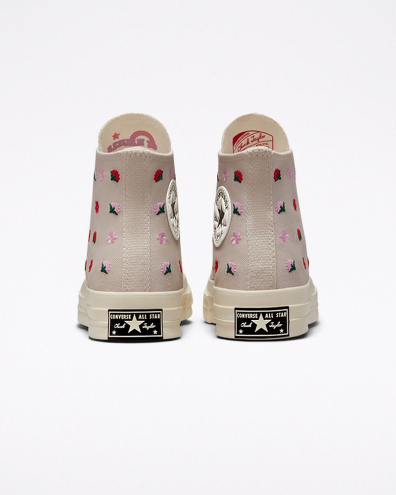 Converse Chuck 70 Floral Embroidery Desert Sand / Egret | 072-FNHWVY